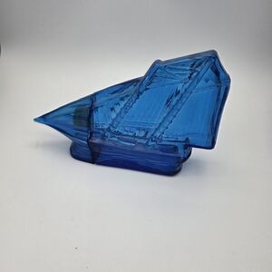 Avon Blue Glass Decorative Vase